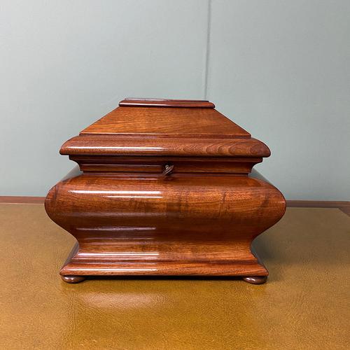 Unusual Victorian Mahogany Antique Tea Caddy (1 of 7)