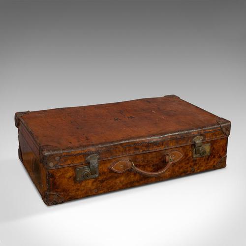 Antique Travel Suitcase, English, Leather, Gentleman's Case, Edwardian c.1910 (1 of 10)