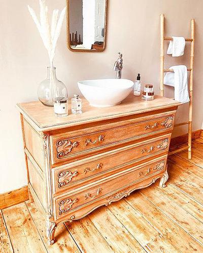 French Antique Style Washstand / Vanity / with Basin Sink (1 of 8)