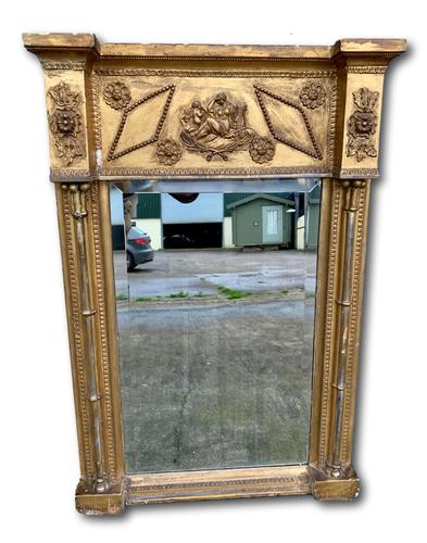 19th C Gilt Pier Mirror With Original Bevelled Plate (1 of 5) 19th C Gilt Pier Mirror With Original Bevelled Plate (1 of 5)