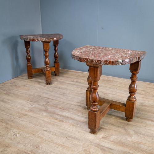 Pair of Marble Top Console Tables (1 of 10)