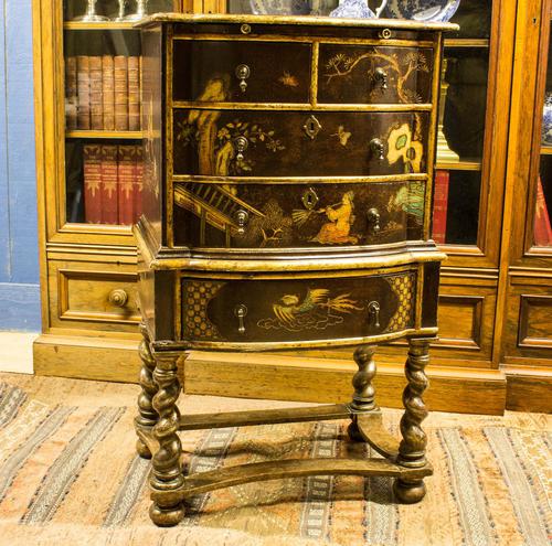 Early 20th Century Small Chinoiserie Chest on Stand (1 of 14)