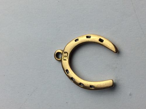 Edwardian 15ct Yellow Gold  Horse Shoe Pendant / Charm Available Worldwide (1 of 5)