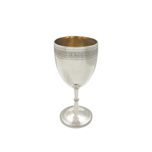 Antique Victorian Sterling Silver 7" Wine Goblet 1871 (1 of 8)