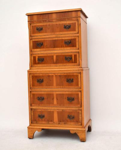 Georgian Style Yew Wood Chest on Chest (1 of 13)