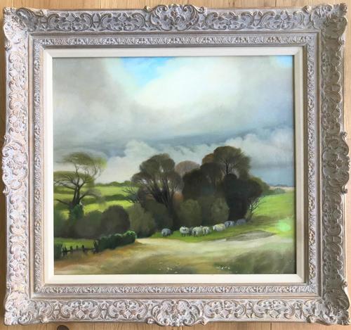 Original Oil on Board 'Sheep in a Meadow' by Peter Gardner. B.1921. Signed & Dated 1971 Verso (1 of 3) Original Oil on Board 'Sheep in a Meadow' by Peter Gardner. B.1921. Signed & Dated 1971 Verso (1 of 3)