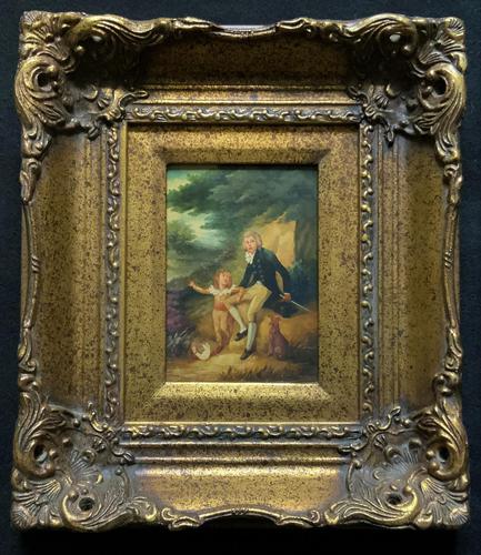 Lovely 18th Century Georgian Revival Gilt-Framed Oil on Panel Portrait Painting (1 of 8) Lovely 18th Century Georgian Revival Gilt-Framed Oil on Panel Portrait Painting (1 of 8)