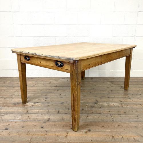 Victorian Pine Scrub Top Farmhouse Table (1 of 10)