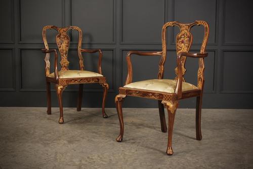 Pair of Chinoiserie Japanned Armchairs (1 of 16) Pair of Chinoiserie Japanned Armchairs (1 of 16)