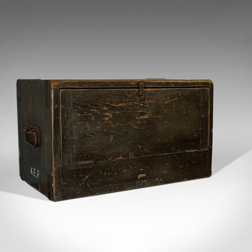 Antique Cobbler's Chest, Pine, Tool Trunk, Coffee Table, Victorian c 1900 (1 of 12)