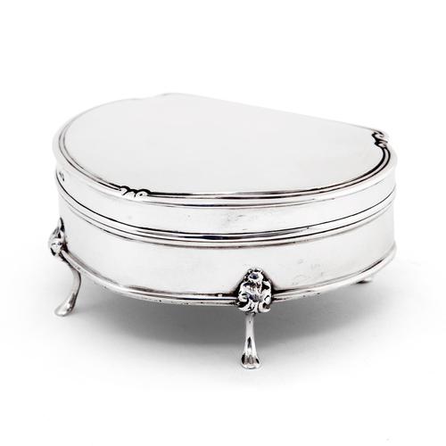 Antique Walker & Hall Shaped Silver Jewellery Box (1 of 6)