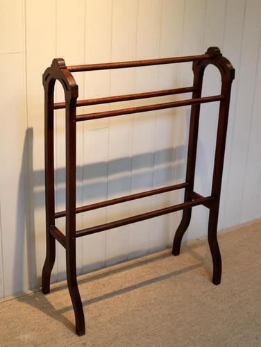 Edwardian Mahogany Towel Rail (1 of 9)