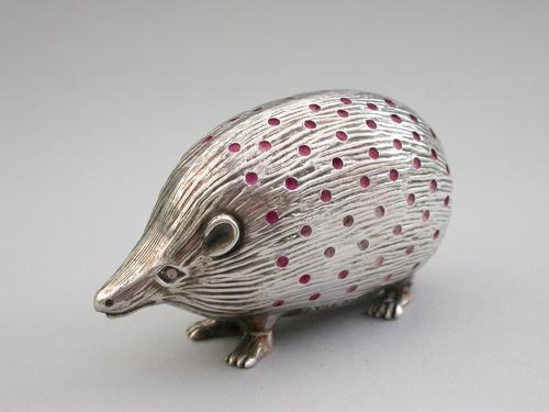 Edwardian Novelty Silver Hedgehog Pin Cushion by Sydney & Co, Birmingham, 1906 (1 of 12) Edwardian Novelty Silver Hedgehog Pin Cushion by Sydney & Co, Birmingham, 1906 (1 of 12)