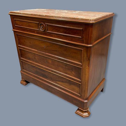 French Charles X Style Marble Top Commode (1 of 9)