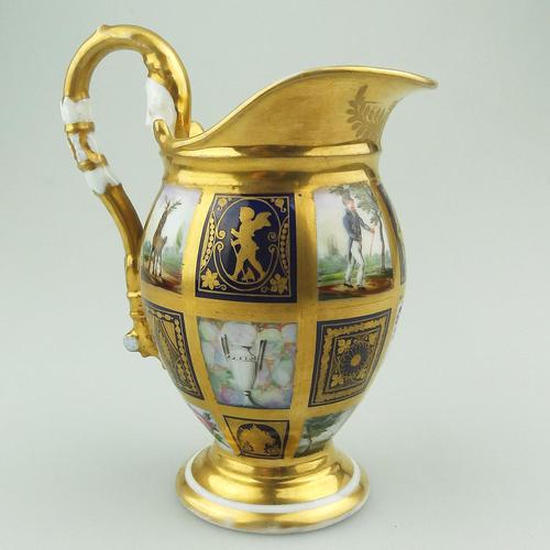 Extraordinary & Very Fine Old Paris Porcelain Gilt Jug Early 19th Century (1 of 12)