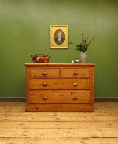 Antique Large Victorian Rustic Pine Sideboard Chest of Drawers (1 of 12)