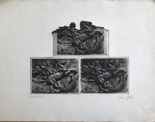 Original Etching '3 Etchings of an Antique Relief Carving' by Bettina McMahon 1972. Australian. B. 1930 (1 of 2) Original Etching '3 Etchings of an Antique Relief Carving' by Bettina McMahon 1972. Australian. B. 1930 (1 of 2)
