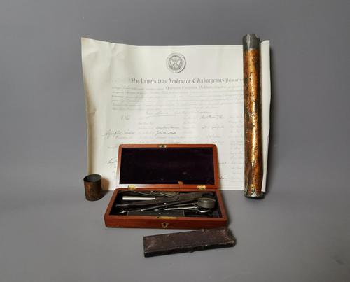 Antique Victorian Surgeons Tools, Medical, Documents, Cabinet of Curiosity (1 of 7)