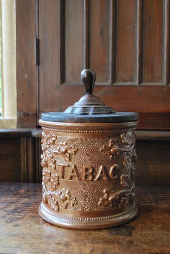 Antique French Stoneware Tobacco Jar (1 of 7)