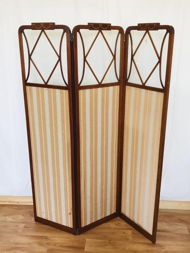 Edwardian Inlaid Mahogany Screen (1 of 13)