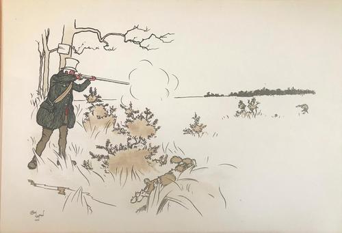 3 Original Chromolithographs by Cecil Aldin 1870-1935 of Shooting, Signed or Initialled 1900 (1 of 3) 3 Original Chromolithographs by Cecil Aldin 1870-1935 of Shooting, Signed or Initialled 1900 (1 of 3)