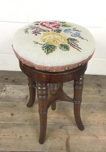 Antique Victorian Walnut Piano Stool (1 of 9)