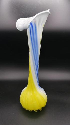 Old Vintage Opaline Venetian Glass Vase (1 of 10)