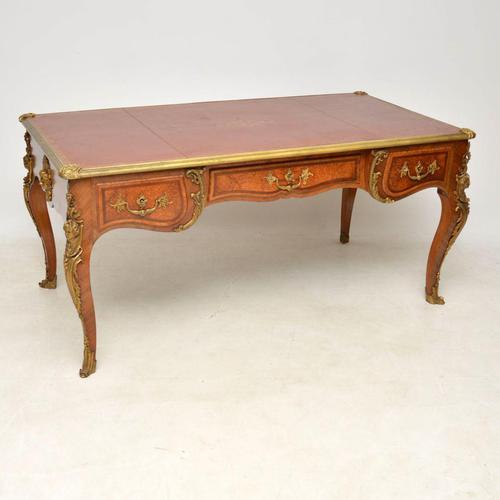 Large Antique French Gilt Bronze Mounted Desk (1 of 16)