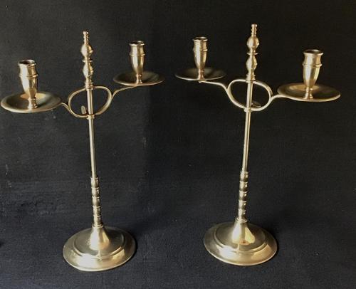 Stylish Pair of Arts & Crafts Students Candelabra (1 of 5) Stylish Pair of Arts & Crafts Students Candelabra (1 of 5)