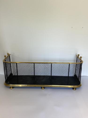 Antique Victorian Brass & Iron Curb Fender (1 of 3) Antique Victorian Brass & Iron Curb Fender (1 of 3)