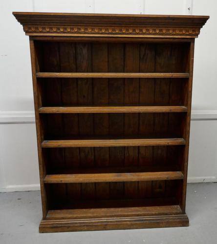 Arts & Crafts Open Oak Bookcase with Secret Compartment (1 of 7)