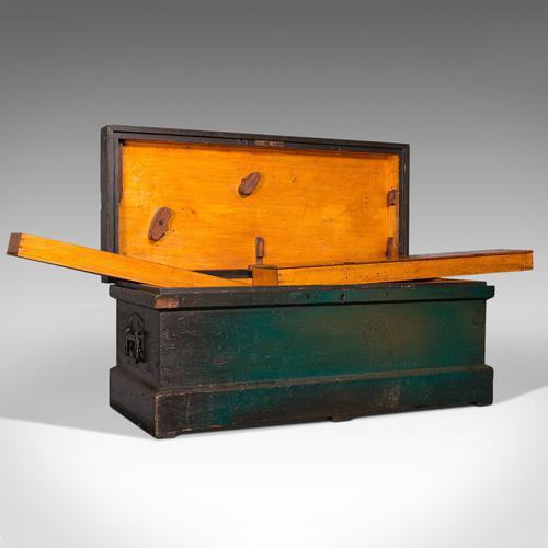 Antique Shipwright's Chest, English, Craftsman's Tool Trunk, Victorian c.1900 (1 of 12)