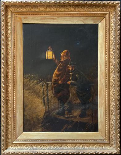 Newlyn School? Fab 19th Century Fishermen in Rough Seas Oil Portrait Painting (1 of 16) Newlyn School? Fab 19th Century Fishermen in Rough Seas Oil Portrait Painting (1 of 16)