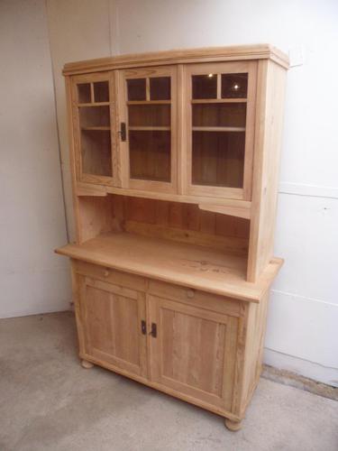 A Lovely 3 Door Antique/Old Pine Glazed Kitchen Dresser To Paint/Wax (1 of 10)