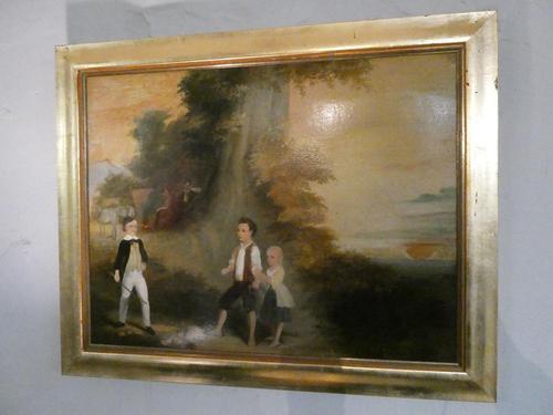 Naive Oil on Canvas Painting (1 of 7) Naive Oil on Canvas Painting (1 of 7)