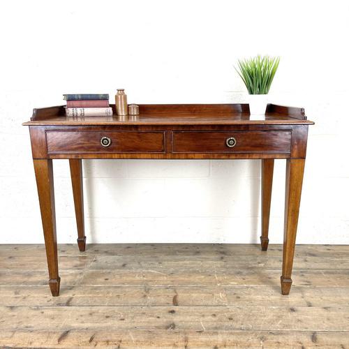 Victorian Two Drawer Mahogany Side Table (1 of 13)