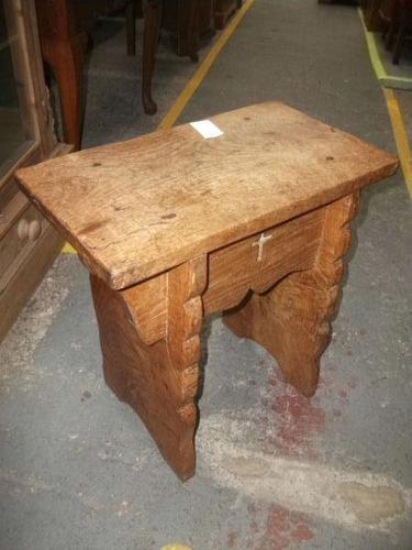 Solid Elm Church Stool (1 of 3)