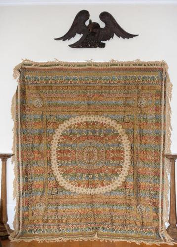 Large Vintage Middle Eastern Embroidered Silk Wall Hanging (1 of 10) Large Vintage Middle Eastern Embroidered Silk Wall Hanging (1 of 10)