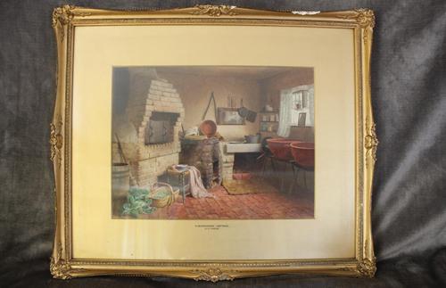 Antique Original Watercolour - A Devonshire Cottage - Henry Tozer 1864-1938 (1 of 11)