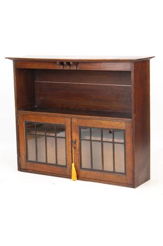 Edwardian Arts & Crafts Oak Wall Cabinet (1 of 13)