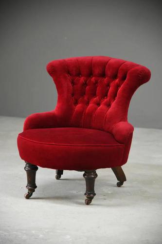 Red Upholstered Nursing Chair (1 of 12)