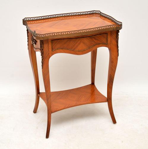 Antique French King Wood Side Table (1 of 9)