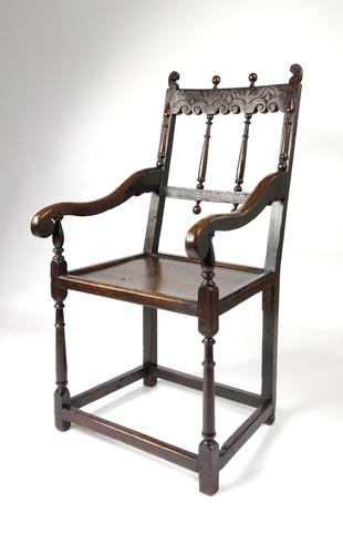 Rare 17th Century Derbyshire Wainscot Chair (1 of 10)