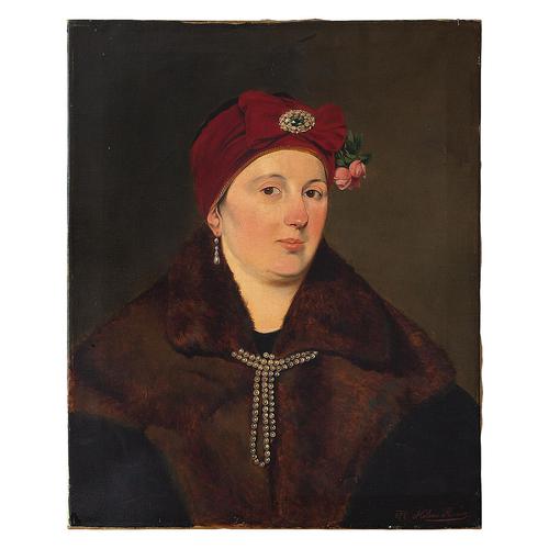 Helene Russo, Portrait of Lady in Furs, Oil Painting (1 of 7) Helene Russo, Portrait of Lady in Furs, Oil Painting (1 of 7)