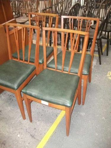 Set of 4 Retro Teak Dining Chairs (1 of 3)