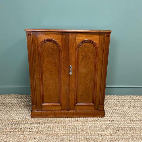 Beautifully Figured Victorian Walnut Antique Cupboard (1 of 7)