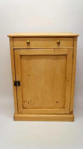 Victorian, rustic pine storage cupboard, drawer & shelves - refurbished (1 of 15)