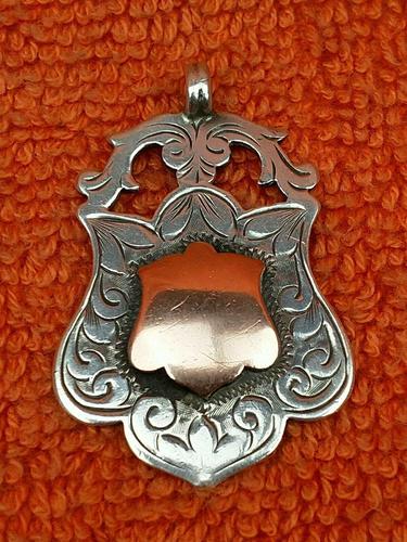Antique Sterling Silver Hallmarked & Rose Watch Fob 1923, Herbert Bushell & Son Ltd Birmingham (1 of 4) Antique Sterling Silver Hallmarked & Rose Watch Fob 1923, Herbert Bushell & Son Ltd Birmingham (1 of 4)