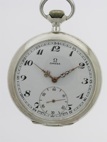 Omega Silver 0.800 Open Face Pocket Watch  Swiss 1912 (1 of 7)