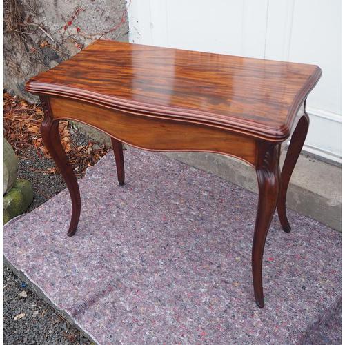 19th Century French Mahogany Card Table (1 of 7)